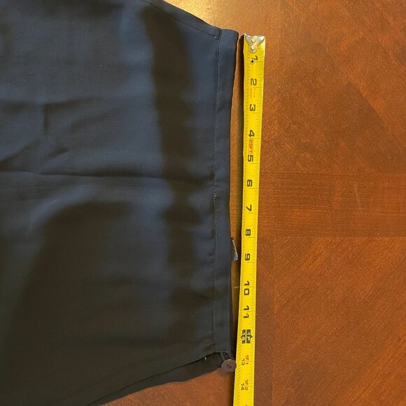 Vintage‎ Express Black Midi Skirt  XS Polyester Zipper Closure - Picture 6 of 7
